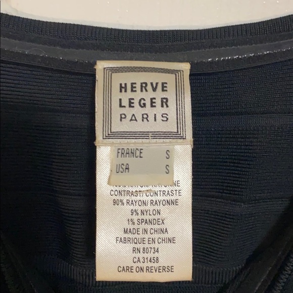 Herve Leger Black Tiered Mini Dress - Picture 3 of 6